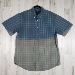 Van Heusen Dip Dye S/S Button Down Shirt Large